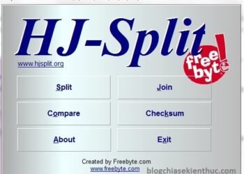 Download HJSplit, phần mềm cắt, nối file & check mã MD5