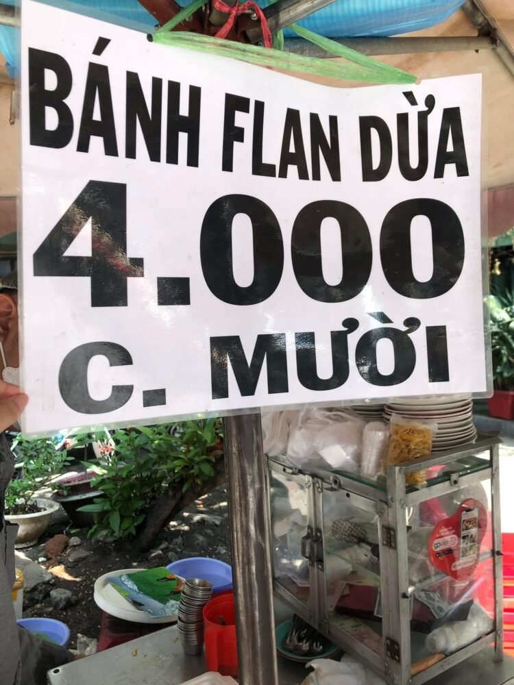 TIỆM BÁNH FLAN RẺ NHẤT SÌ GÒN CHỈ VỚI 4 CÀNH 
______
Banhs Flan Cô Mười
:  Hẻm 1...