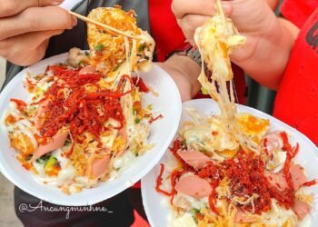 Trà Sữa bịch tuổi thơ full topping & Bánh Trứng phô mai kéo sợi hot hòn họt " n...