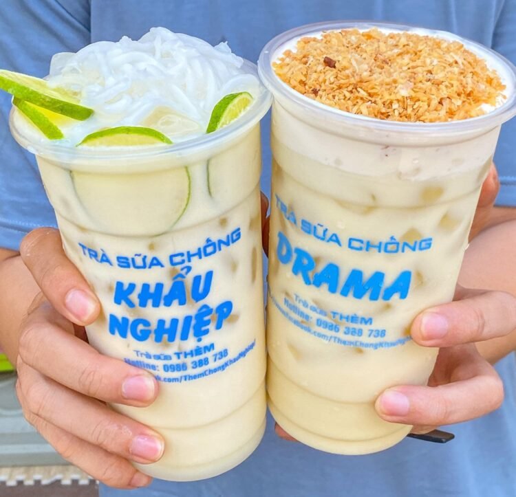 TRÀ CHANH SỮA DỪA CHỐNG KHẨU NGHIỆPPPPP =))
Ta nói cái brand trà sữa chống khẩu...