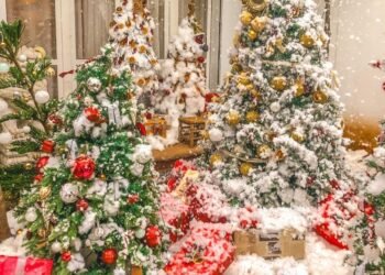 QUÁN CÀ PHÊ KHÔNG CHỈ CÓ CONCEPT NOEL MÀ CÒN ĐẦU TƯ HẲN MÁY PHUN TUYẾT CỰC XỊN T...