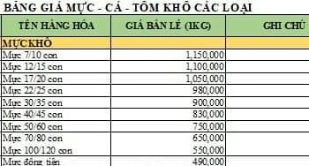 Mực , khô đủ size bên e nha 
 Sắp Tết rồi đặt về để dành khi giá còn thấp nha ,...